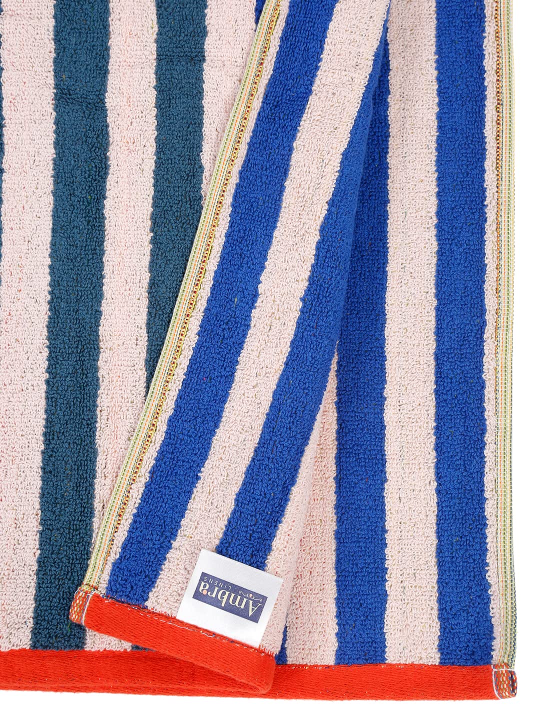 Ambra Linens Highly Absorbent Bath Towels 1 Kg | 100% Cotton, Soft & Plush All Seasons Use, Extra Large Size (Sober Blue)- Pack Of 2