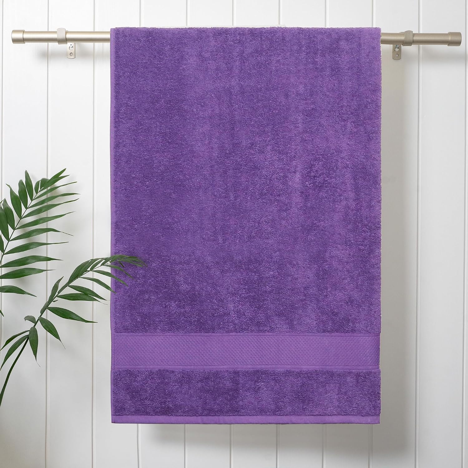 Trident 100% Cotton Bath Towels Large Size Soft & Absorbent 450 Gsm | Urban Comfort (Purple)