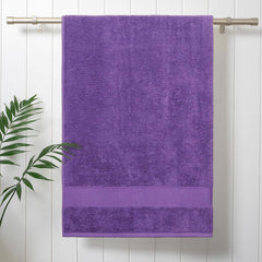 Trident 100% Cotton Bath Towels Large Size Soft & Absorbent 450 Gsm | Urban Comfort (Purple)