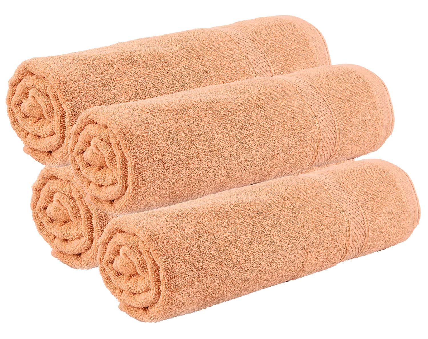 Kuber Industries Cotton Bath Towel 1800 Gsm - Light Brown (Pack Of 4)