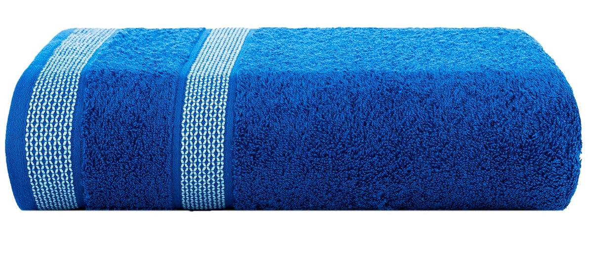Casa Copenhagen Egyptian Cotton Waffle Large Size Bath Towel 500 Gsm (Electric Blue)
