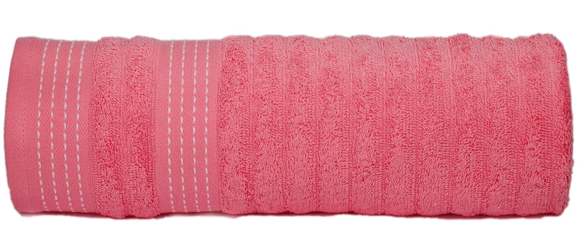Casa Copenhagen Egyptian Cotton Waffle Large Size Bath Towel 500 Gsm (Flamingo Pink)