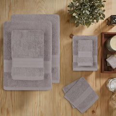 Trident Soft Comfort Air Rich Bath Towels 500 Gsm | 100% Cotton Towel, Super Soft, Highly Absorbent, 6 Pieces (Charcoal)
