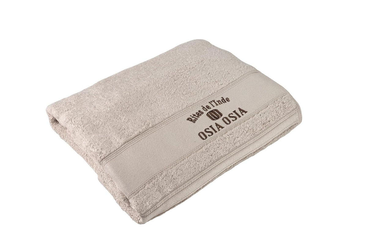 Osia Osia Bamboo Silk Bath Towels 600 Gsm | Extra Soft Plush & Quick Dry High Absorbency With Large Size Towels (Pearl Dust Ivory)