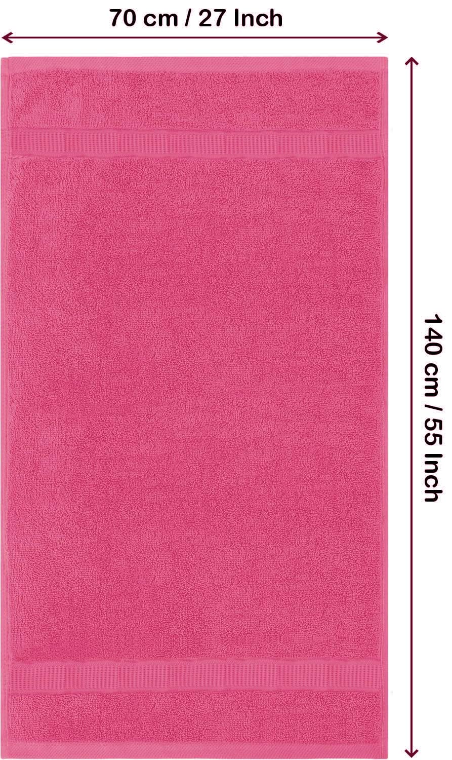 Rewop Microfiber Bath Towels 600 Gsm | Large Size-Super Soft Coral Fleece Bathing Towel With Hook Quick Dry Super Absorbent-Bath Towel For Men & Women (Pink)