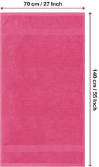 Rewop Microfiber Bath Towels 600 Gsm | Large Size-Super Soft Coral Fleece Bathing Towel With Hook Quick Dry Super Absorbent-Bath Towel For Men & Women (Pink)