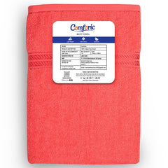Comforic 100% Cotton Bath Towels 500 Gsm | Large Size Bath Towel For Men & Women Quick Dry, Super Soft & Absorbent Gym Towel, Travel Towel (Watermelon)