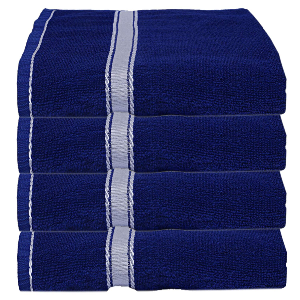 Kuber Industries Bath Towel 450 Gsm | Super Soft Fluffy Absorbent Microfiber Cotton Bath Towel - Pack Of 4 CTKTC024158 (Blue)