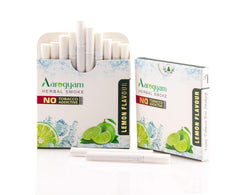 Aarogyam Herbals Tobacco & Nicotine Free Herbal Flavored Cigarette For Relieve Stress And Mood Enhance Product - Blueberry, Lemon, Sweet Supari Flavour - Pack Of 3 30 Sticks