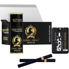 Royal Swag Ayurvedic & Herbal Cigarette Regular Flavour 50 Sticks With 20ml Shot - Smoking Cessasion |