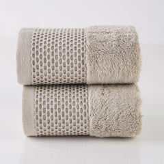 Spread Spain Hand Towels 500 Gsm | Micro Modal Large Size Highly Absorbent Soft Quick Dry Hand Towel (Light Grey) - 2 Pcs