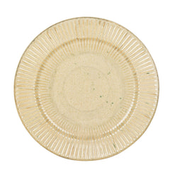 Ribbed Ceramic Dinner Serving 2 Plates With 4 Dinner Bowls Set Of 6 - Ivory, Plate Diameter: 10 Inches - Dazzling Riviera