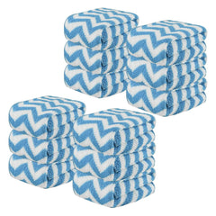 Kuber Industries Super Absorbent & Reusable Microfibre Face Towel 1300 Gsm (Zig Zag Blue) - Pack Of 12