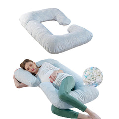 Full Body Pillow, C Shaped Pregnancy Pillow For Sleeping, Light Sky Blue | Maternity Pillow For Pregnancy Sleeping | Pregnancy Pillow For Women | Belly Support Pillow, Multi-Purpose Use