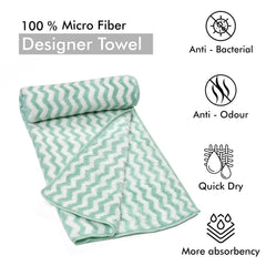 Urbanleaf Super Soft Microfiber Designer Hand Towels 400 Gsm (Multicolours)- 2 Pieces