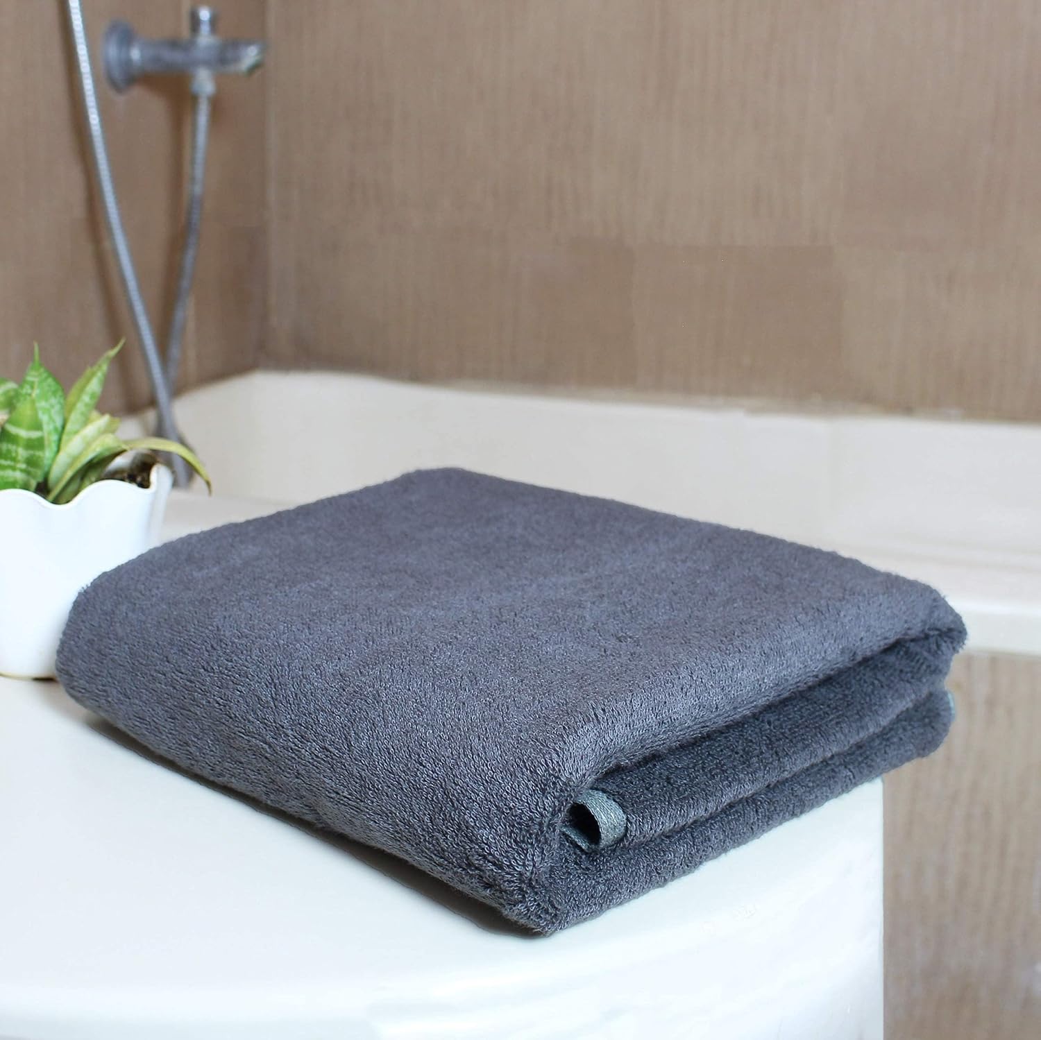 Heelium Bamboo Bath Towel | 3x Softer & Quick Drying 400 Gsm (Grey)