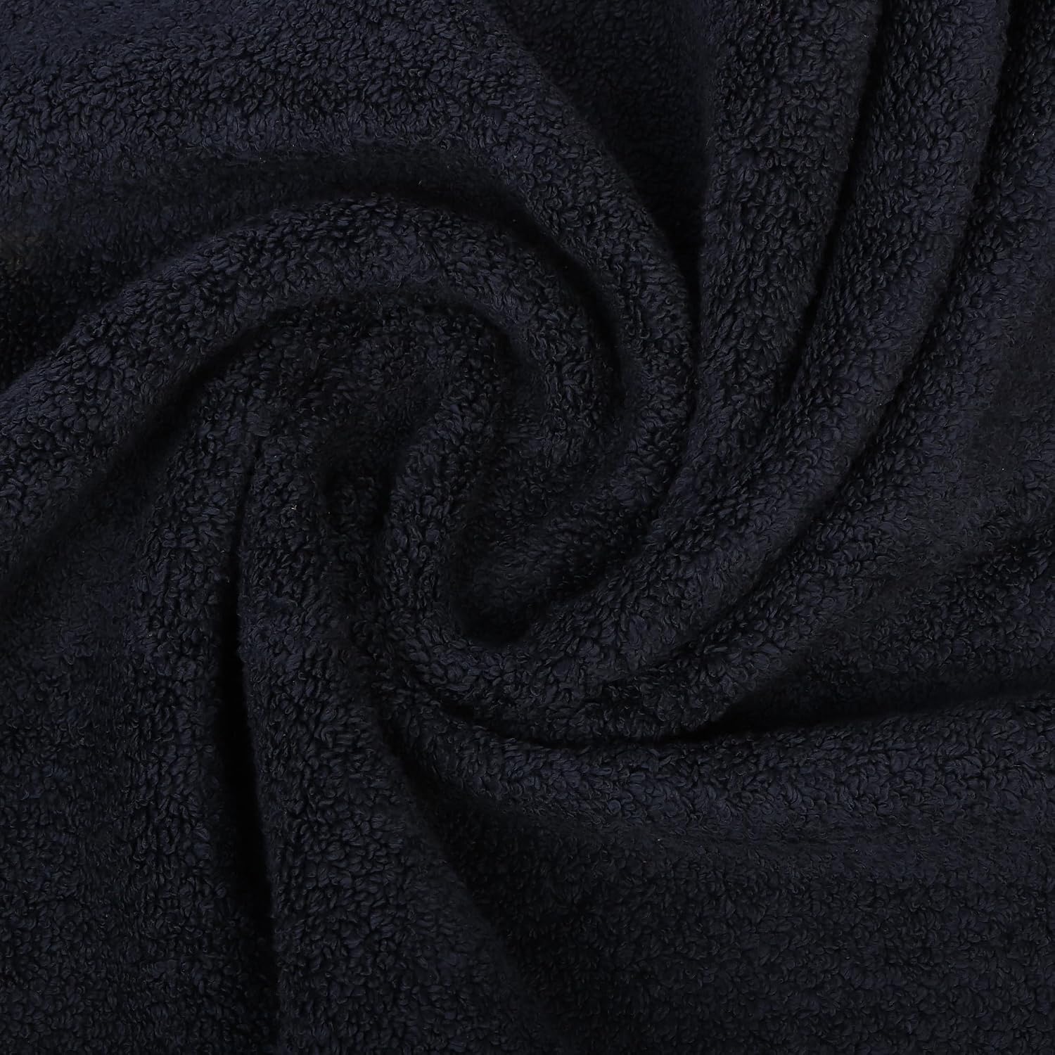 Grgrasp Thread That Bind Relations 100% Cotton Hand Towel 400 Gsm | Fully Absorvent & Quick Dry Towel (Navy Blue) - 2 Pcs