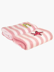 My Milestones 100% Cotton Hand Towel 400 Gsm | Ultra Soft Attractive Embroidery Appliques Cotton Soft, Absorbent Hand Towel Perfect For Face (Set Of 2)- Pink/White