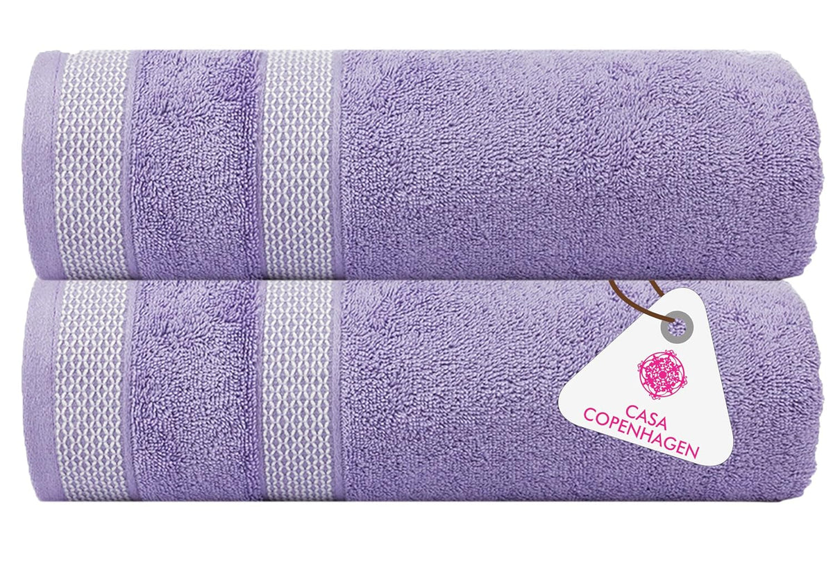 Casa Copenhagen Egyptian Cotton Exotic Hand Towel 400 Gsm (Rouge Purple Rose)- 2 Pcs
