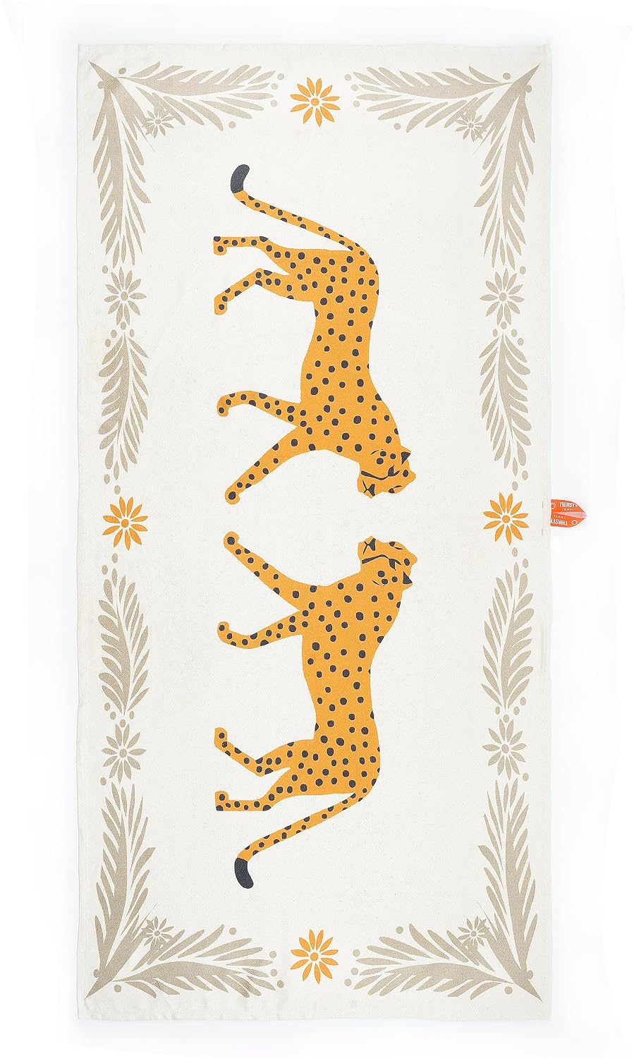 Thirsty Towel Bamboo Bath Towels 460 Gsm | Super Soft & High Absorbency Towel, Light Weight, & Quick Dry Bath Towel Large Size - Cheetah Charm, Tropical Flamingo (Pack Of 2)