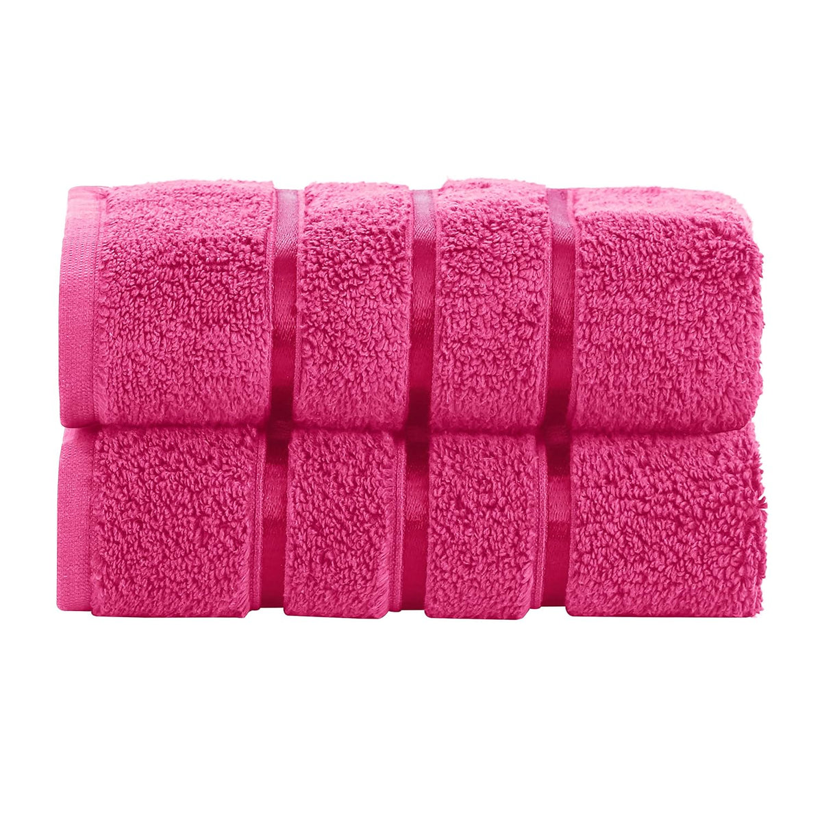 Spread Spain 100% Cotton Hand Towel 600 Gsm | Soft, Fluffy, Super Absorbent & Quick Dry Towels For Pool, Spa & Gym (Fuchsia) -Set Of 2