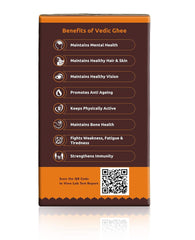 Premium A2 Gir Cow Cultured Desi Ghee From Kesariya Farm By Vedic Ghee | Bilona Two Way Churned Natural & Healthy Ghee Good For Cooking (1L) | 33.8 Ounce | Jar Pack