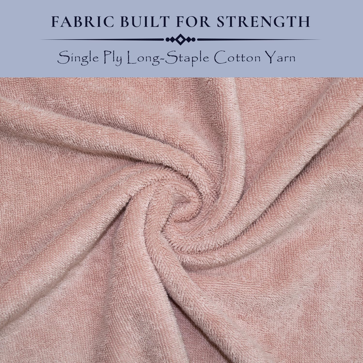 Rangoli 100% Cotton Fibre 1 Bath & 2 Hand Towel 900 Gsm | Highly Durable & Super Absorbent Towel | Skin-Friendly & Quick Drying Luxury Towels (Peach) - Pack Of 3