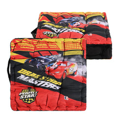 Cotton Chair Cushions Pillow For Sitting, For Back Rest, Disney Car - Red & Black | Chair Pad For Office Work & Posture Support | Lightweight & Portable, Durable & Long Lasting - Pack Of 2