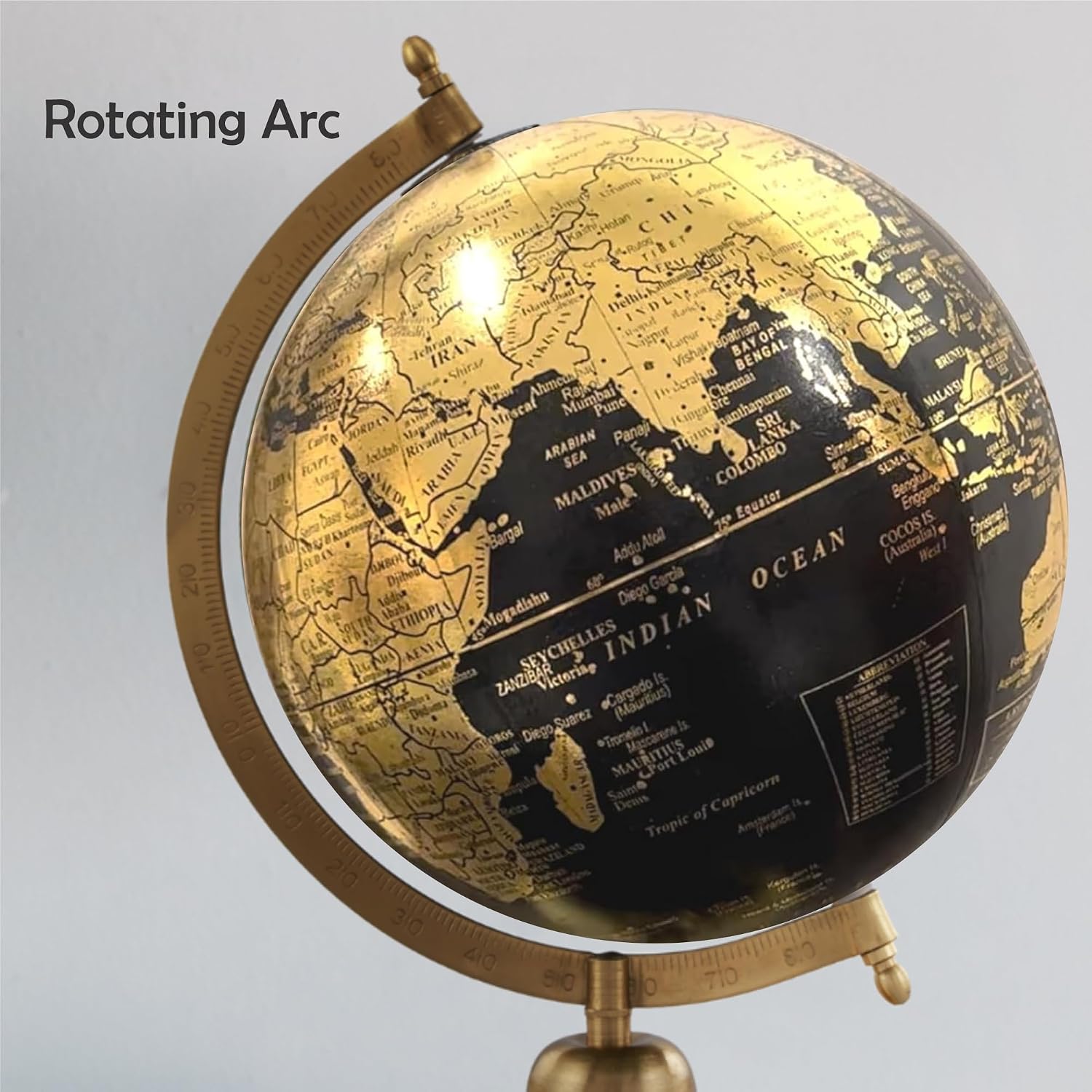 World Globe 8 Inch With Gold Stand - Birthday Gift For Boys, Corporate Gifts, Home Decor, Office Decor, Geography Learning & Show Piece, Pack Of 1