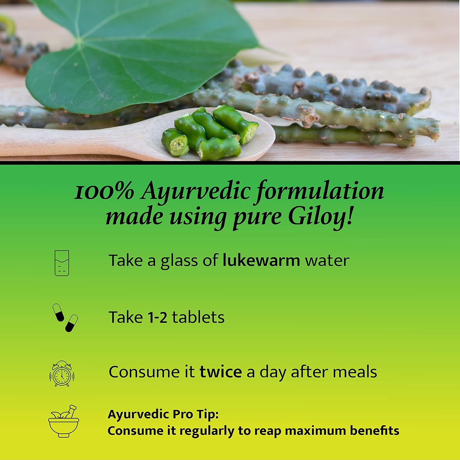 Baidyanath Guduchi Giloy Ghanbati Helps Boost Immunity, Help In Boosting Immunity And May Help Enhance The Body’s Defence Mechanism | 60 Tablets 100gm 0.2lbs