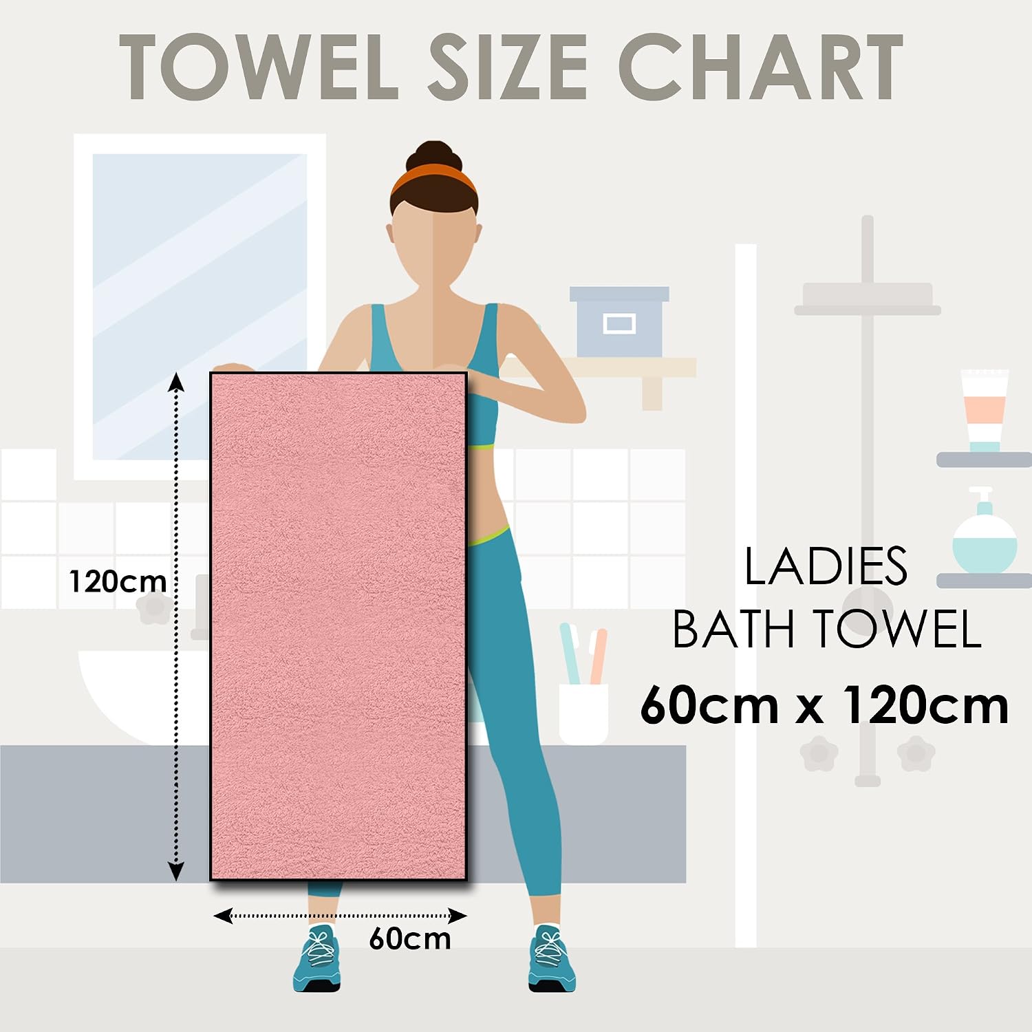 Story@Home 100% Cotton Large Size Bath Towels 1800 Gsm | Perfect For Everyday Use (Blue) - Pack Of 4