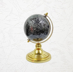 Midnight Majesty Globe 20 Cm Height, 14 Cm Diameter Rotating World Globe For Home & Office Table Decor, Gifting, Show Piece Educational For Kids & Students Learning , Pack Of 1