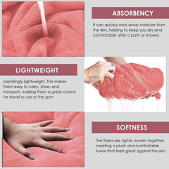 Midastra Microfiber Bath Towel 500 Gsm | Extra Soft, Lint-Free, Quick-Dry & Highly Absorbent Towel (Peach)