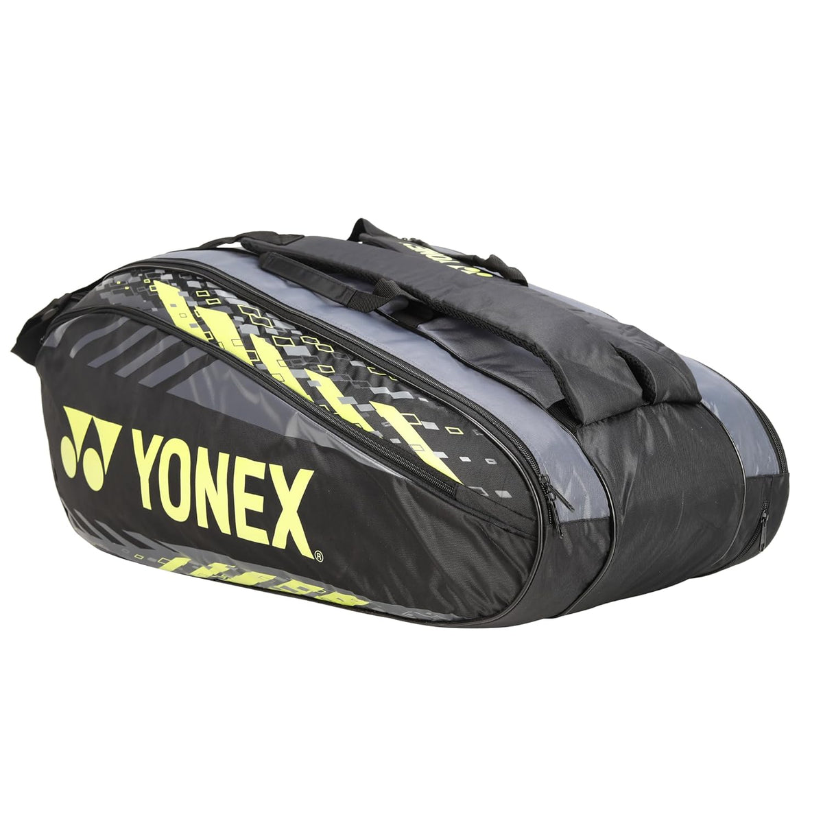 Yonex Badminton Racquet Bag 2329 T02 BT9, Colour - Black Light Lime, Size - Large, Material - Polyurethane