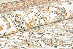 100% Cotton Jaipuri Bedsheet For King Size (90 X 103 Inches, Cream & Brown) With 2 Pillow Covers | Perfect For Everyday Use, Guest Rooms, Or Gifting On Special Occasions