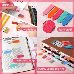 200 Pieces Pastel Color Page Markers Sticky Index Tabs Sticky Tabs Arrow Flag Tabs, Small Sticky