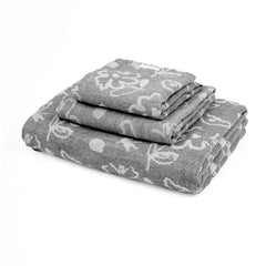 Doctor Towels, Banana Floral Towel Set Of 3-1 Bath Towel, 1 Hand Towel, 1 Face Towel, Super Soft & High Absorbency Towels For Sensitive Skin, Quick Dry Towels Large Size (Charcoal)