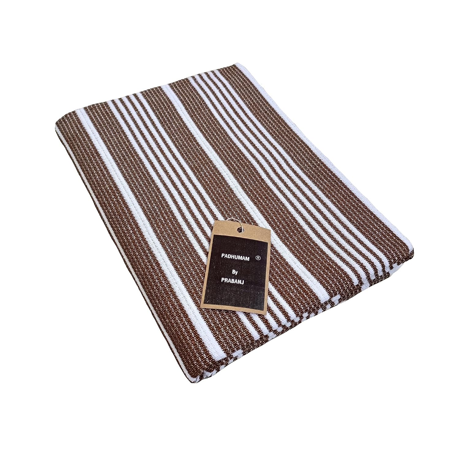 Padhumam Cotton Bath Towels 900 Gsm (Brown & Beige) - Pack Of 2