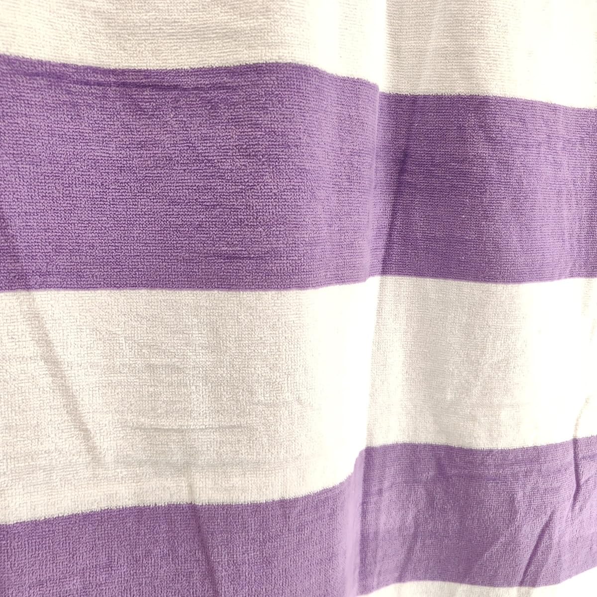 Cotton Bolls Textiles Premium 100% Cotton Bath Towel 450 Gsm | Ultra-Soft & Absorbent Quick Dry Durable Stripe Design Towel (Purple)