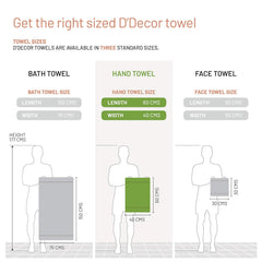 Ddecor Cotton Hand Towel 400 Gsm - Pack Of 2 (Grey)
