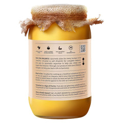 Natural Gir Desi Cow A2 Ghee By Jiva | Source Of Vitamins C, E & K Healthy Desi Ghee Perfect For Churma | (1 Litr) 33.8 Ounce | Jar Pack