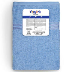 Comforic 100% Cotton Bath Towels 500 Gsm | Large Size Bath Towel For Men & Women Quick Dry, Super Soft & Absorbent Gym Towel, Travel Towel (Kashmir Blue)
