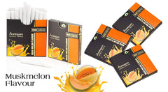 Aarogyam Herbals 100% Tobacco & Nicotine Free Cigarette For Relieve Stress & Mood Enhance Product For Smokers - 10 Sticks In Each Packet Muskmelon Flavour, Pack Of 5