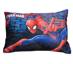 Marvel Spiderman Print Kid's Pillow, Polyester Super Soft Kids Pillow, Navy Blue - 12 X 18 Inch | Polyester Super Soft Kids Pillow For Sleeping & Travel | Suitable For All Sleepers - 1 Pcs