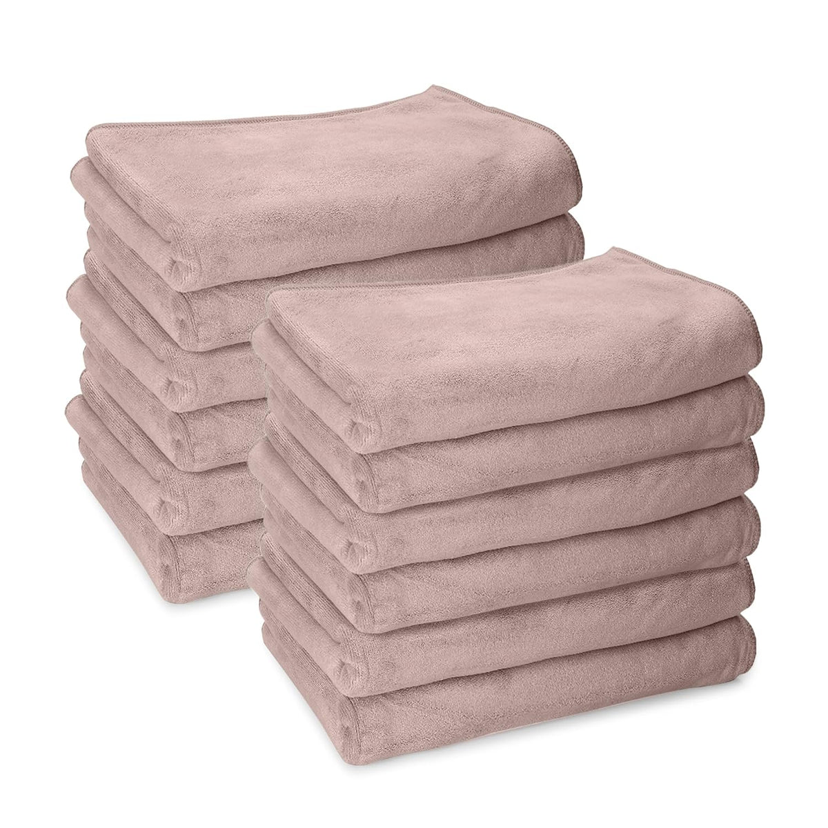 Housse Premium Microfiber Face Towel 1700 Gsm | Korean Beauty Ultra Absorbent, Odour-Free, Quick Dry Face Towel (Pack Of 12) - Luxurious Mocha