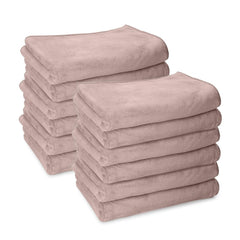 Housse Premium Microfiber Face Towel 1700 Gsm | Korean Beauty Ultra Absorbent, Odour-Free, Quick Dry Face Towel (Pack Of 12) - Luxurious Mocha