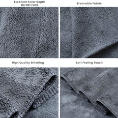 Yellow Weaves Super Soft Microfiber Hand Towels, Gym & Workout Towels 400 Gsm, (Grey) Set Of 2