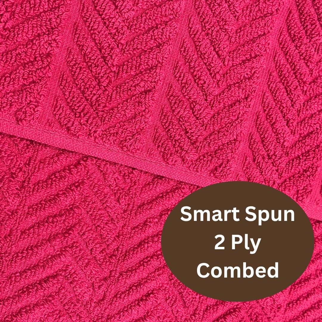 Stamio Cotton Hand Towels 400 Gsm | Home & Kitchen Use, Gym, Wash Basin, Sports | Soft, Absorbent, Quick Dry, Full Large Size (Set Of 2)- Maroon Red