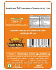 San-Cha Silver Needles Saffron White Tea - 75gm, 2.6 Ounce | Promotes Healthy & Glowing Skin - Low Caffeine, Richest In Antioxidants