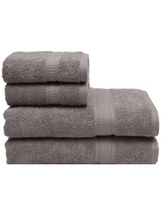 Rangoli 100% Cotton Fibre 2 Bath & 2 Hand Towel 1400 Gsm | Highly Durable & Super Absorbent Towel | Skin-Friendly & Quick Drying Luxury Towels (Ash Brown) - Pack Of 4